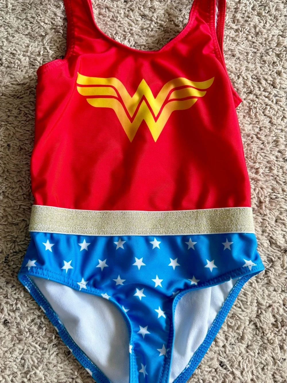 Wonder Woman Halloween Costume Girls Size 4 DC Red Blue Gold